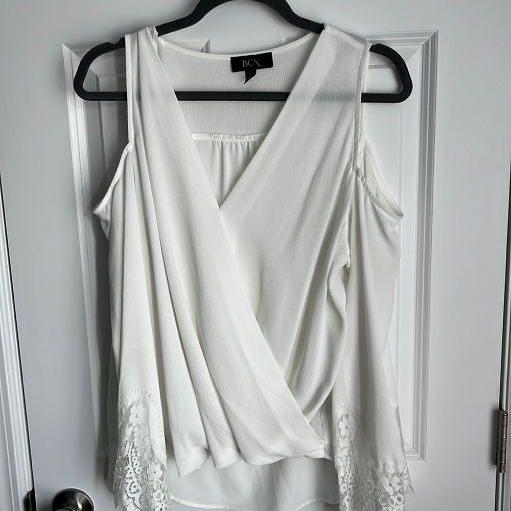 NWOT BCX Blouse with Lace